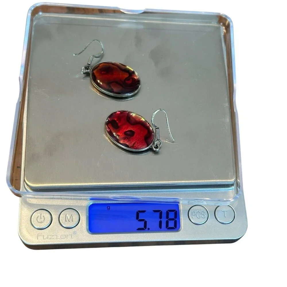 Charles Albert Sterling Silver 925 Abalone Pendant Necklace Earrings Set 18.45g - Picture 6 of 16